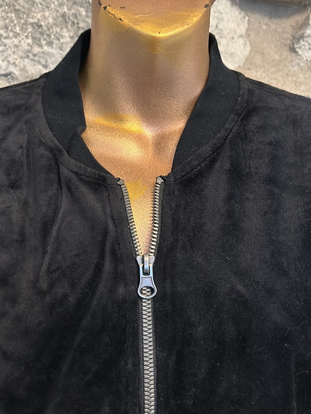Velour Bomber Jacket - Picture 3 of 7